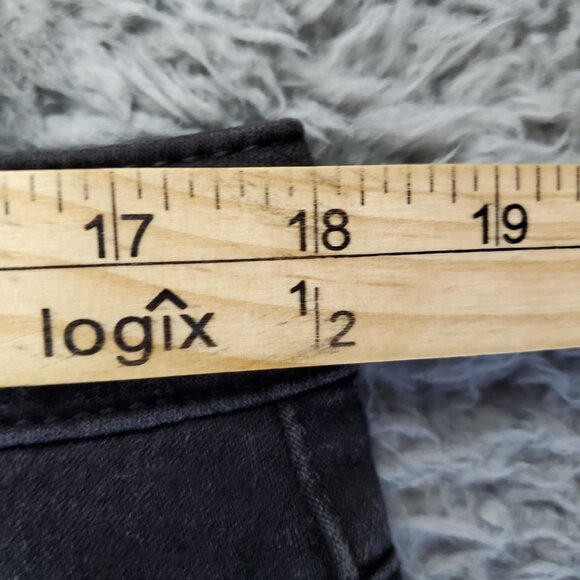 1822 Denim Jeans Womens 18W Black Tapered Leg Mid-Rise Stretchy Cotton Blend - Picture 5 of 12